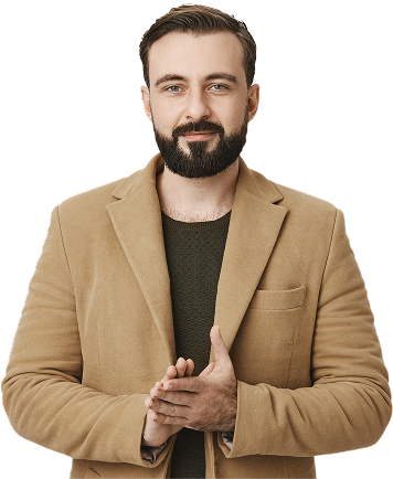 handsome bearded businessman rubbing hands having deal 1